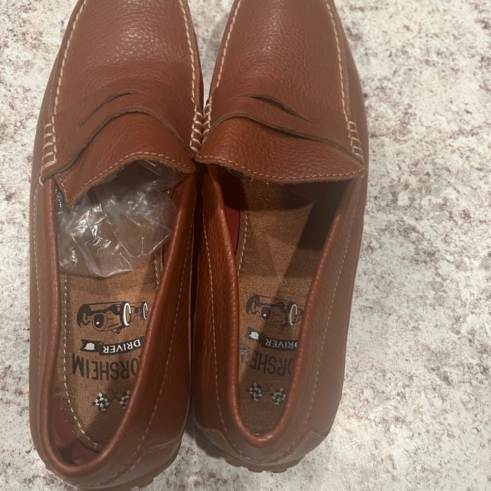 Driver Brown Leather Slip-On Loafers